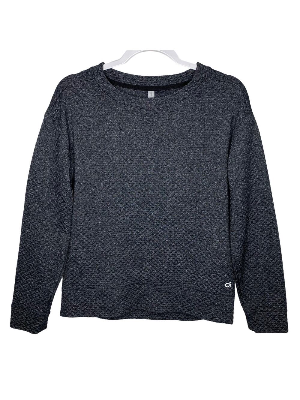 Gap Fit Diamond Jacquia Charcoal Heath Sweater Extra Small